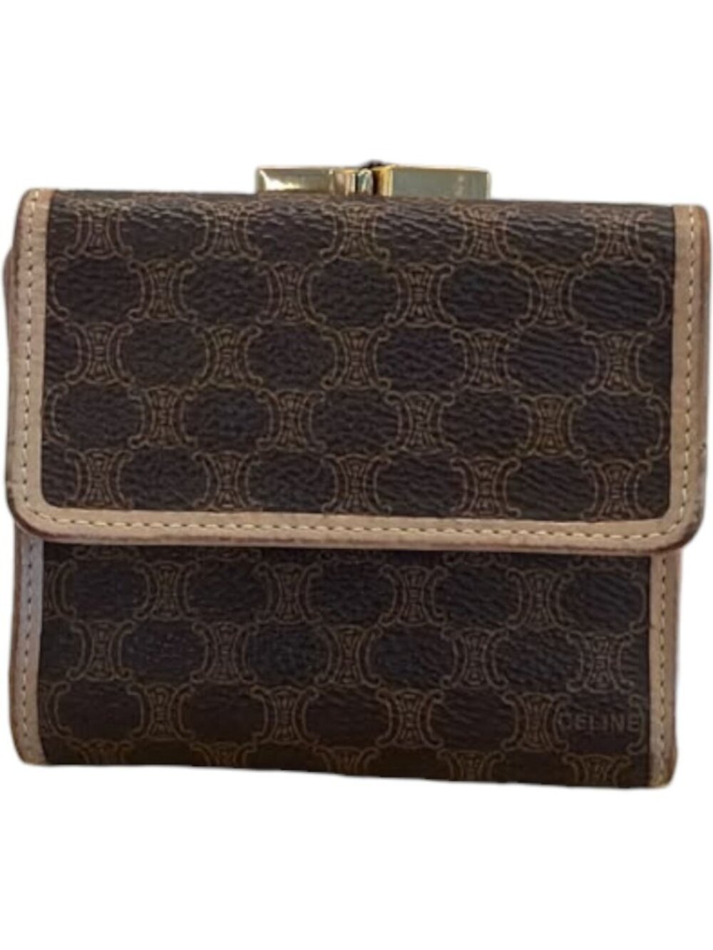 613142CR C1 Celine Wallet Brown PVC